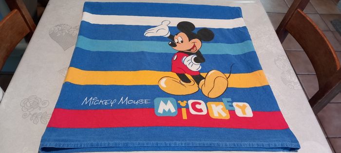 Housse de couette mickey 1 pers taie d'oreiller 60x60