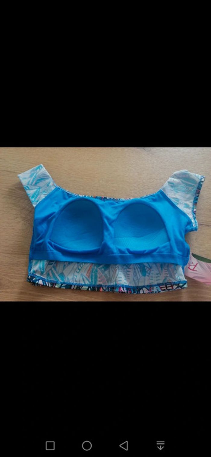 Haut de maillot de bain / croc top bleu / turquoise Taille 38 - photo numéro 11