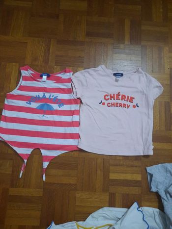 Lot 2 t-shirt fille 4 ans