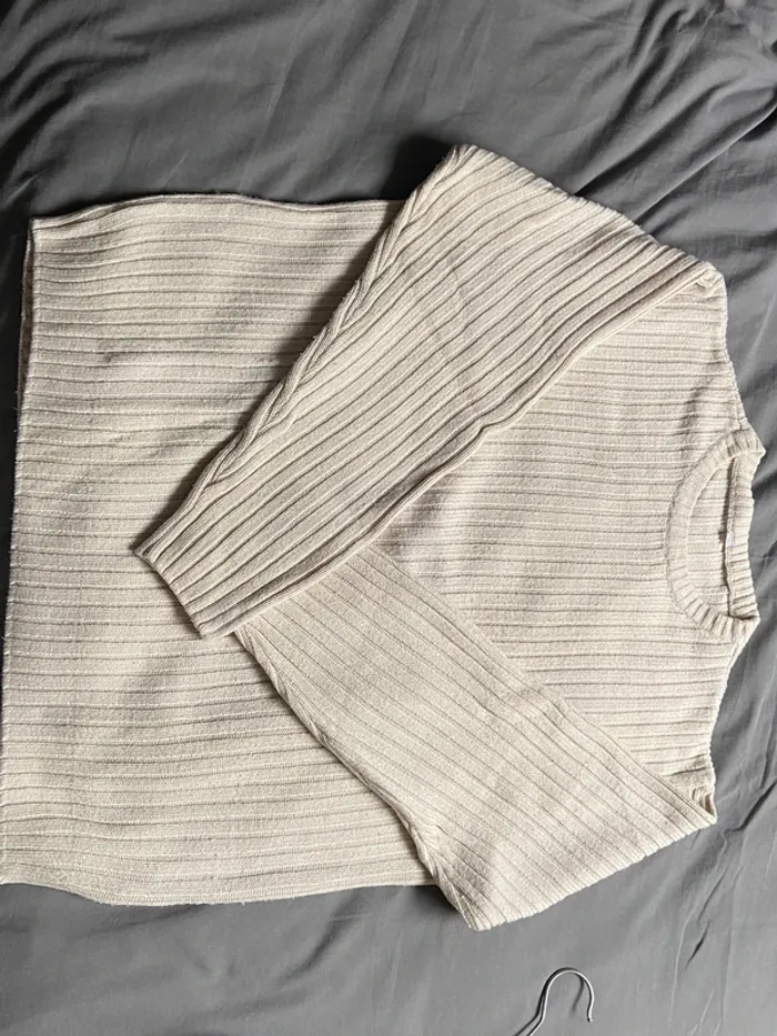 Pull blanc crème - photo numéro 2