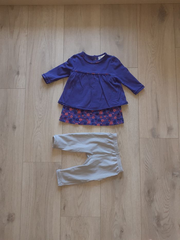 Robe coton + leggin Cocoon 6 mois