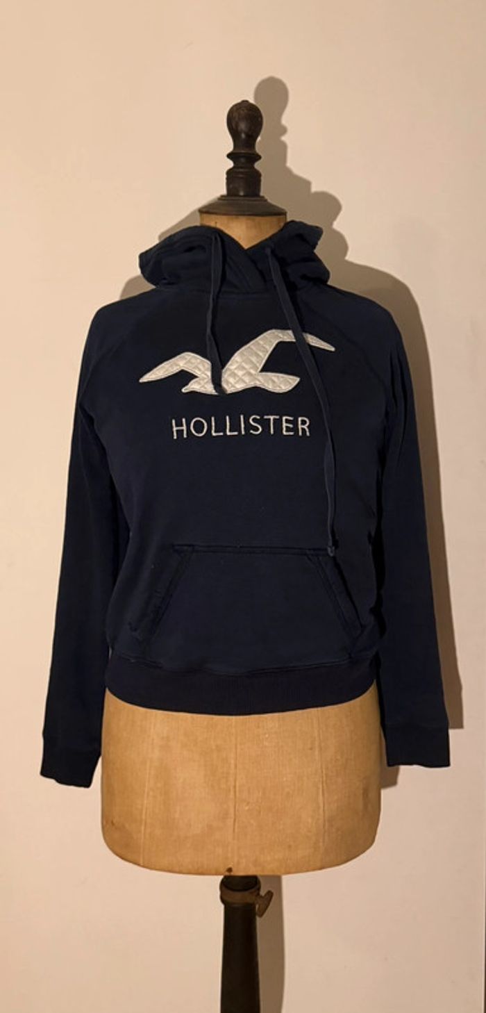 Sweat à capuche Hollister bleu marine – Taille petit S - photo numéro 2
