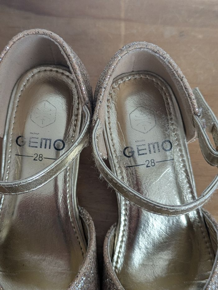 Chaussure à talon pailletée  doré fille taille 28 - photo numéro 3
