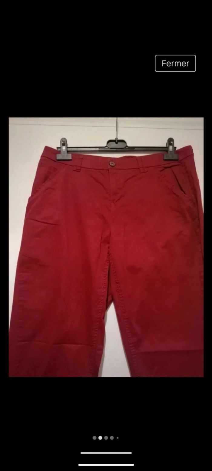Pantalon vintage Yessica rouge. Taille 42/44 - photo numéro 2