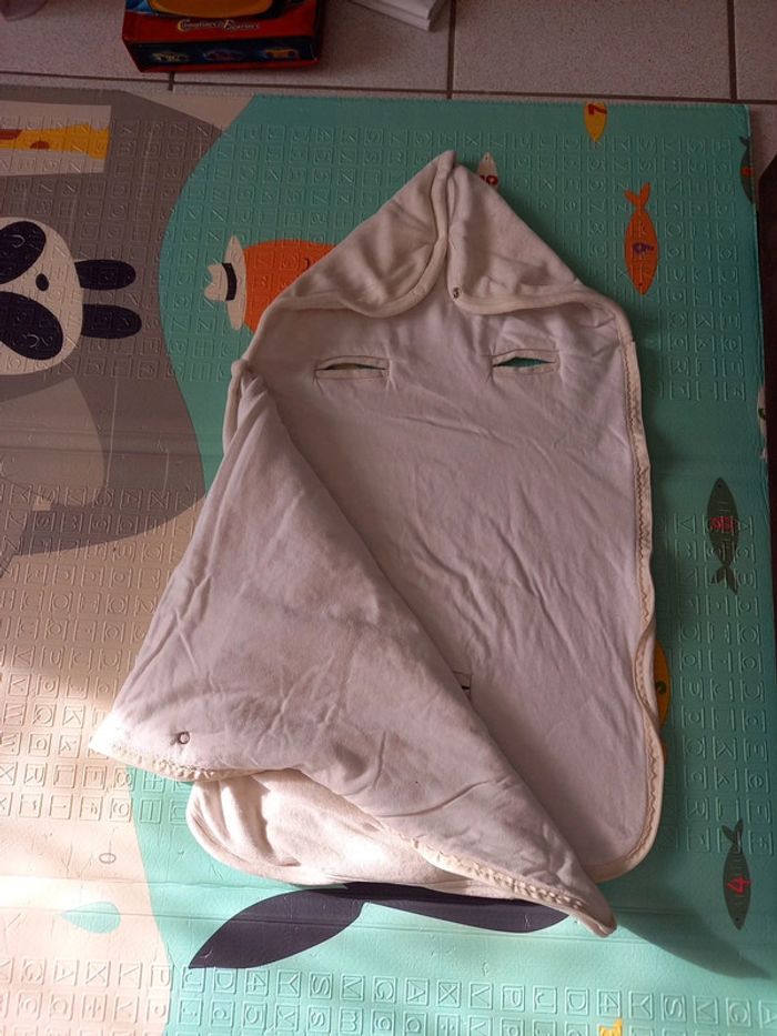Chancelière mixte blanche hiver naissance de 1 à 3 mois. - photo numéro 2