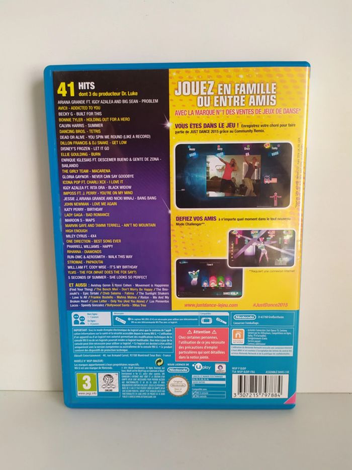 Nintendo Wii U Just dance 2015 en boite et notices PAL - photo numéro 2