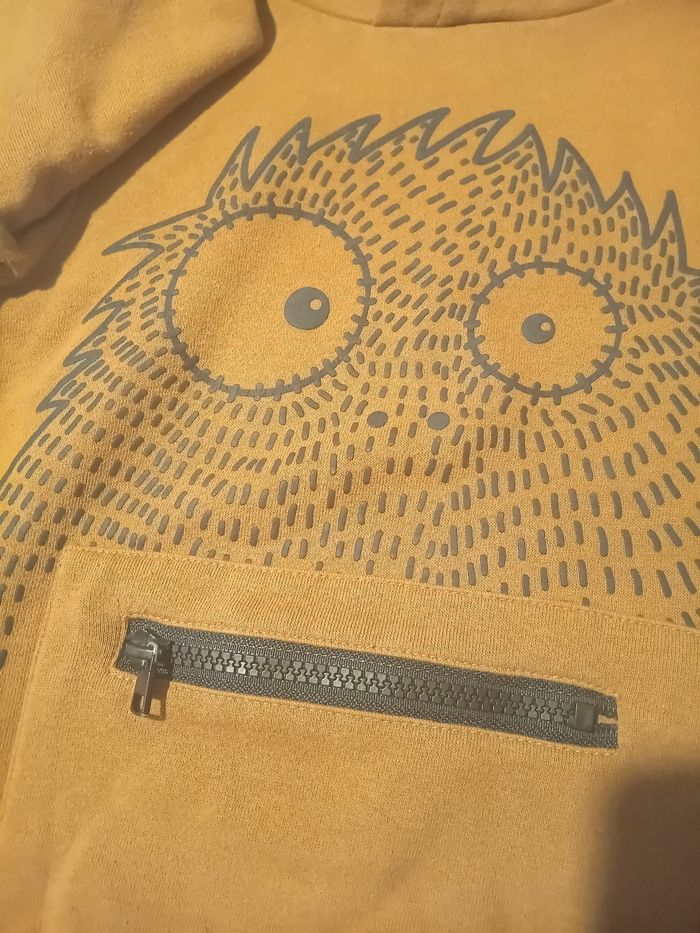 Pull à capuche marron pour garçon - photo numéro 2