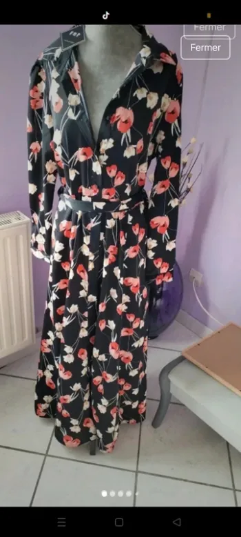 Robe longue fleurie