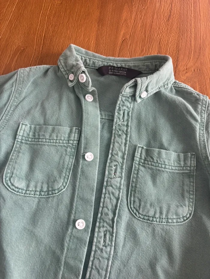 Chemise type jean verte - photo numéro 2