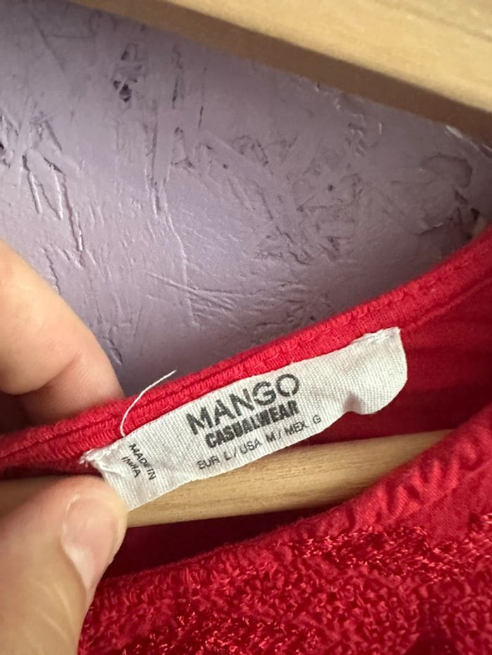 Robe rouge sans manches Mango - photo numéro 2