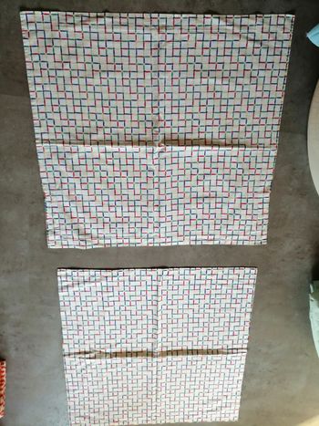 lot de 2 taies d'oreiller blanche imprimée