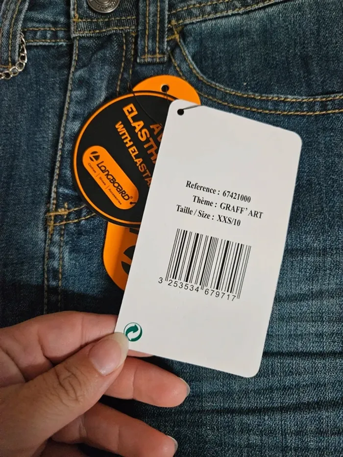 Jupe en jeans fille xxs/10 ans neuve avec étiquette - photo numéro 5
