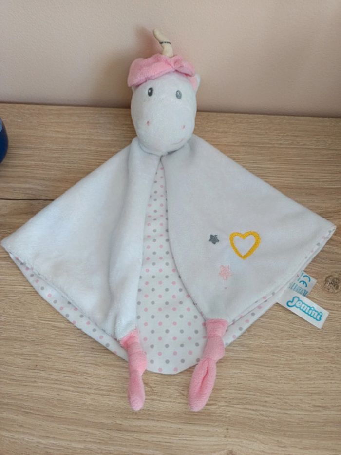Doudou licorne blanc jemini