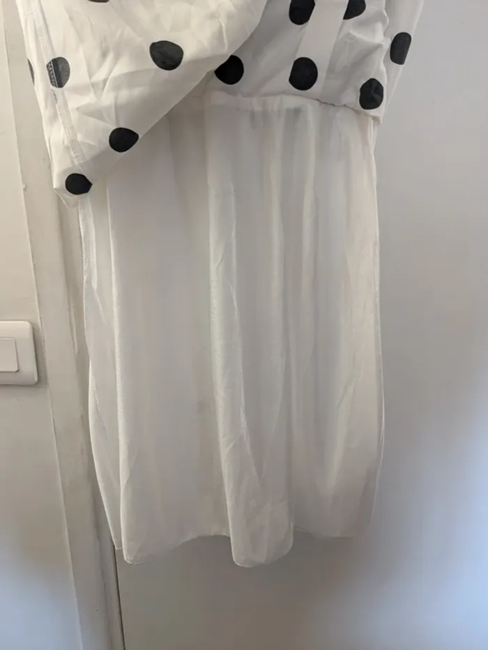 Robe longue d'été blanche et noire T.L - photo numéro 3
