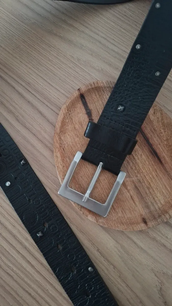 Ceinture Liu jo en cuir véritable - noir - Luxe made in Italy - photo numéro 6