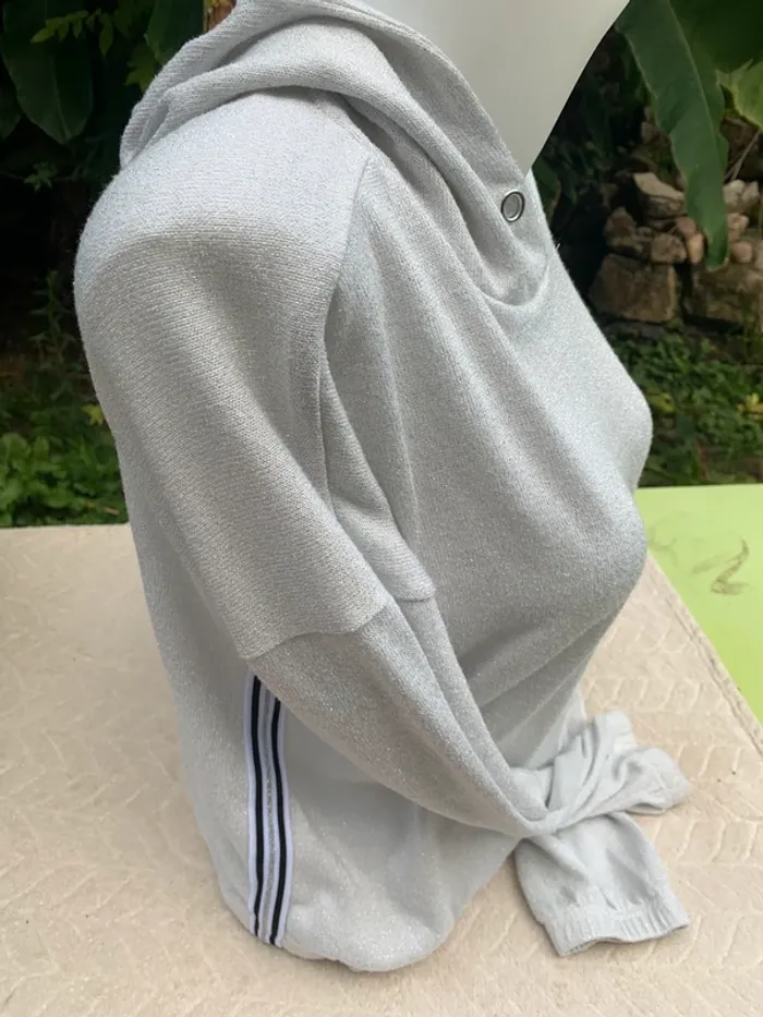 Pull Page blanc brillant à capuche taille M -taille 38 - photo numéro 5