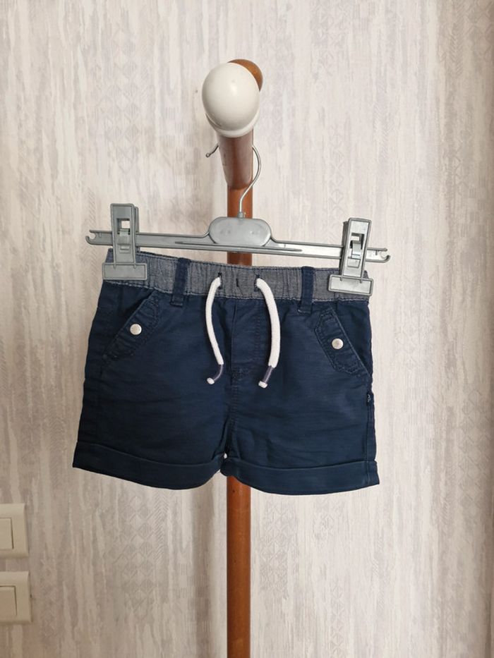 🎯 Short bébé - Obaïbi - Taille 12 mois - Lin/Coton