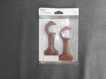 Supports en bois pour tringle à rideaux neuf