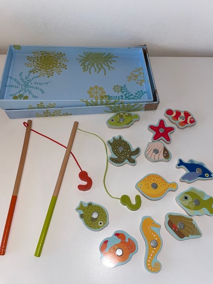 Pêche à la ligne aimantée