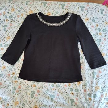 Haut noir manche 3/4