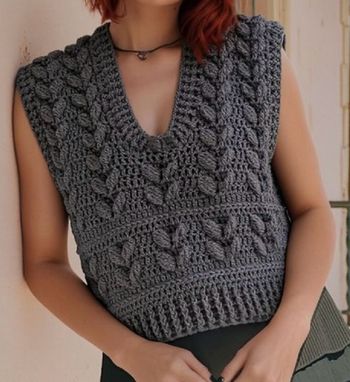 Débardeur au crochet fait main 