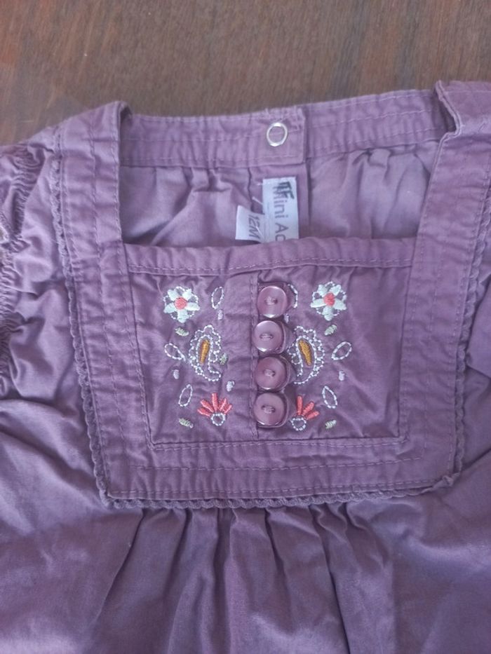 Robe mauve/violet 12 mois mini adelie - photo numéro 3