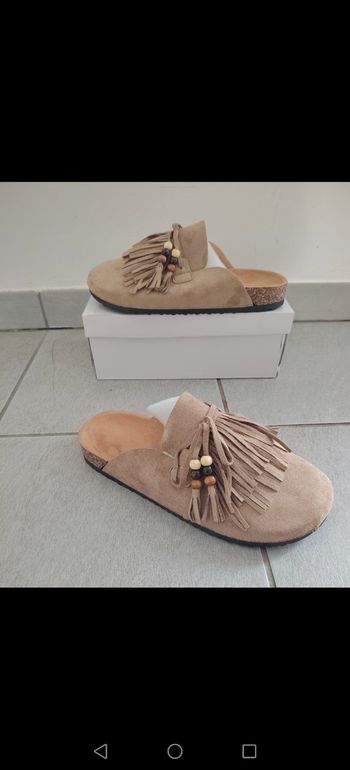 Mules femme 37 kaki