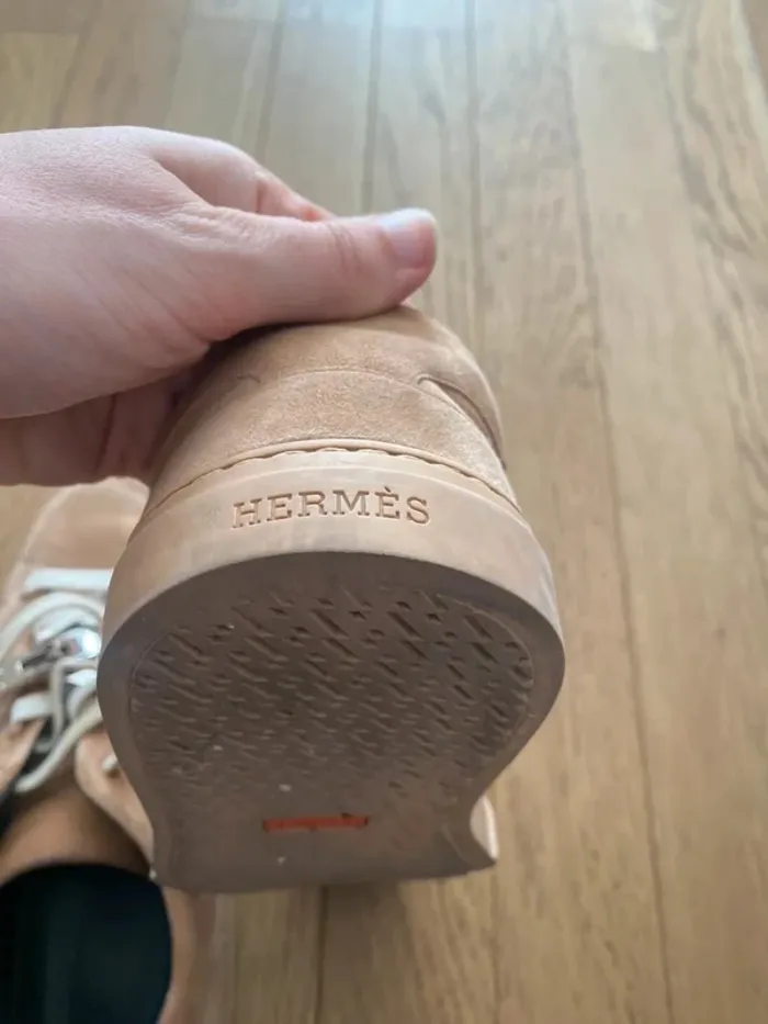 Baskets sneakers Day en daim rose Hermès taille 37 - photo numéro 10