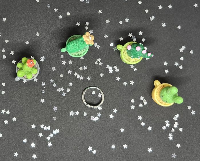 Bague fantaisie argentée duo de cœurs - photo numéro 3