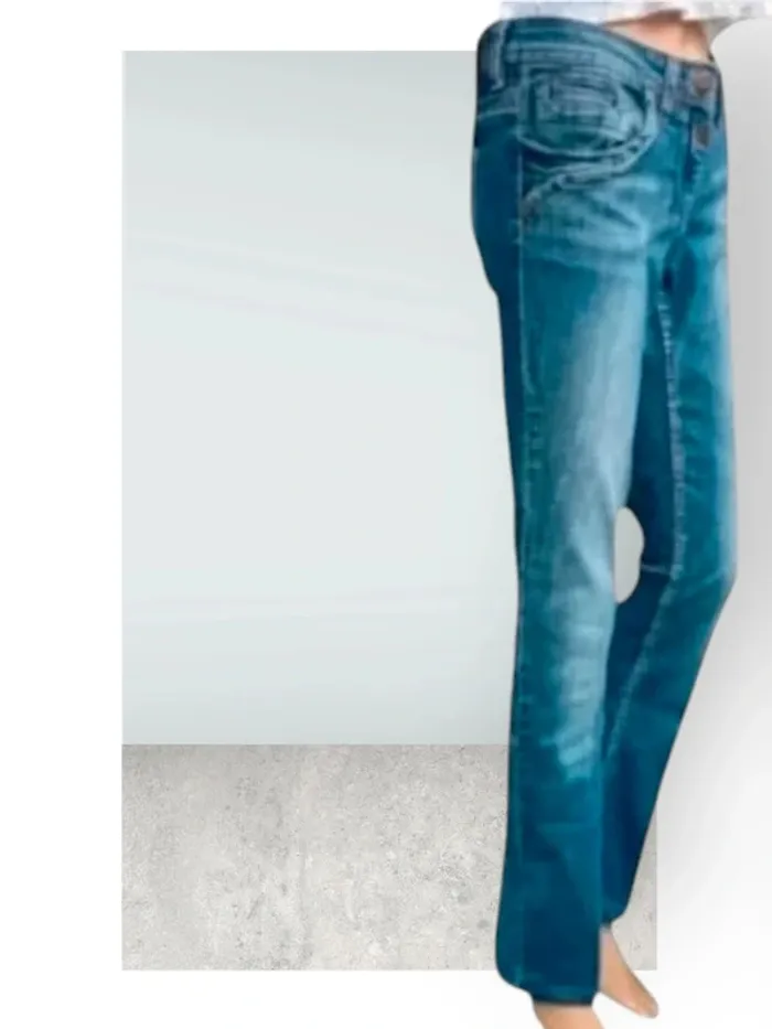 Jean TimeZone,coupe droite ,taille basse ,texture extensible - photo numéro 3