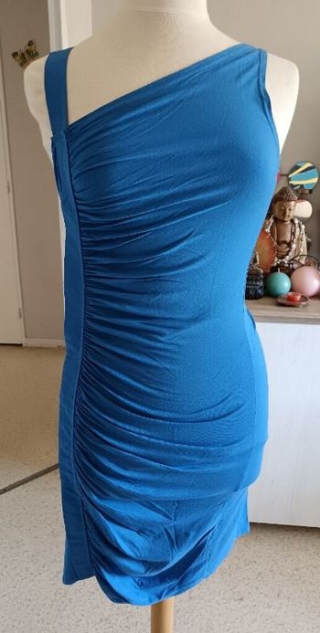 Robe cotonnade bleu T2 neuve