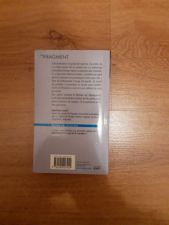 Livre Fragment de Warren Fahy - photo numéro 2