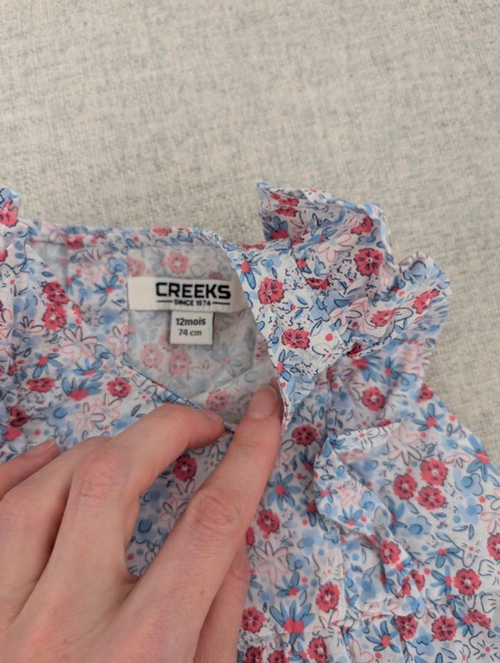 Robe fleurie bleue 12mois - photo numéro 3