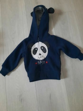 Gilet zippé panda