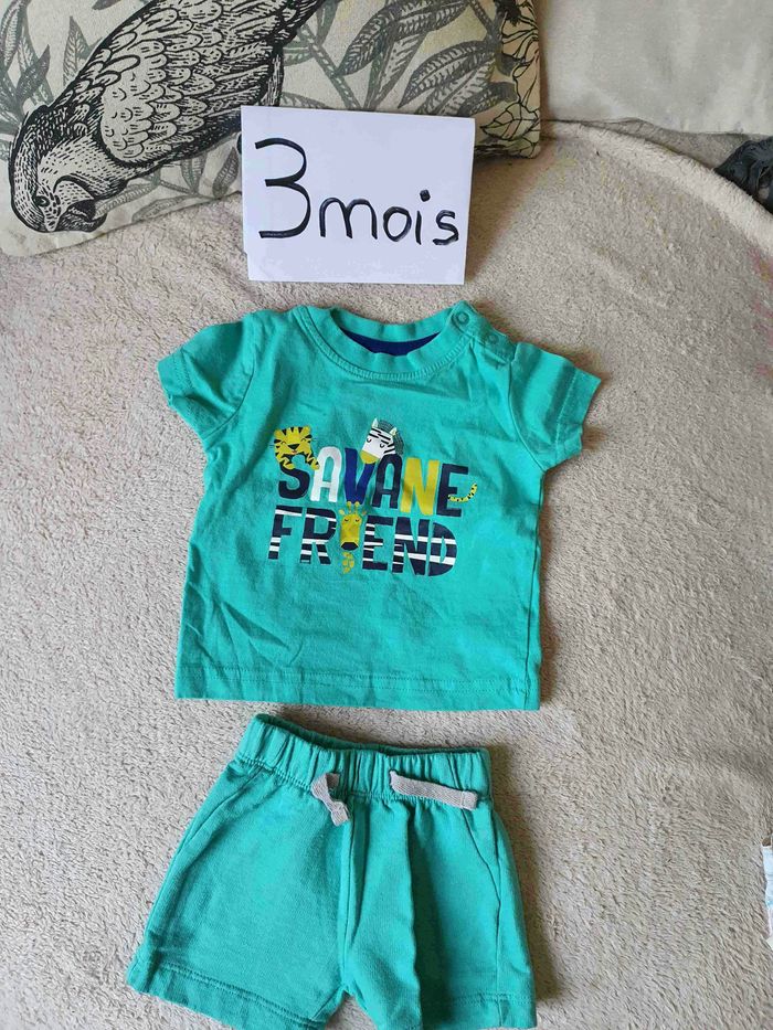 Ensemble short tee shirt 3mois