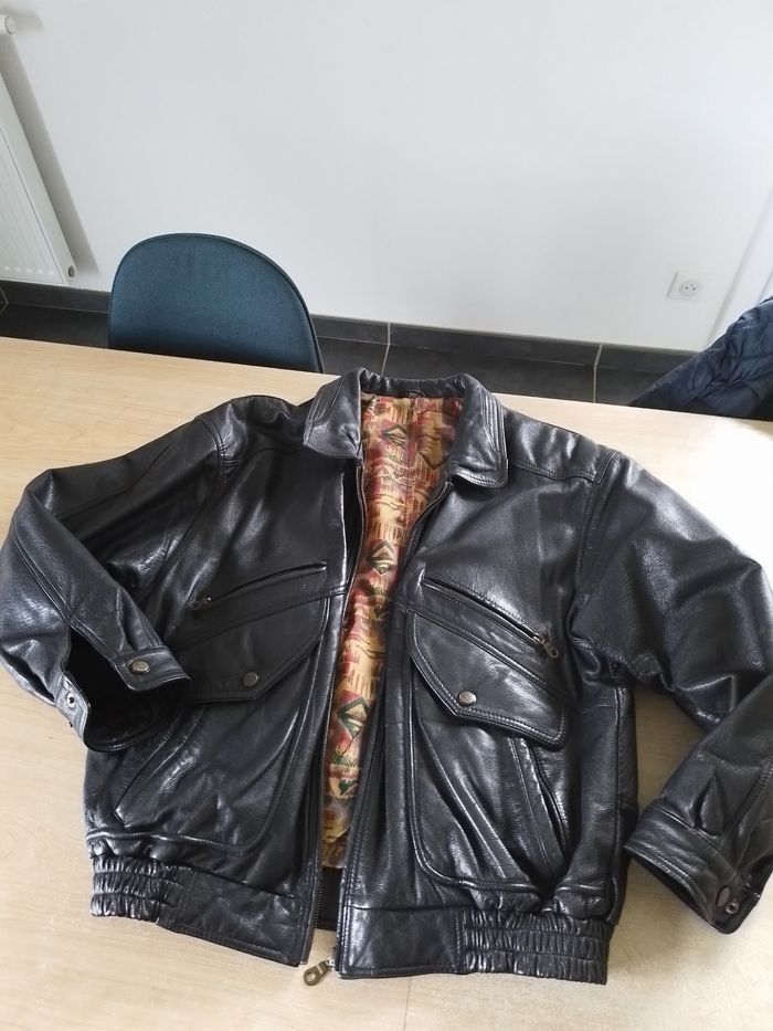 Blouson en cuir véritable chèvre