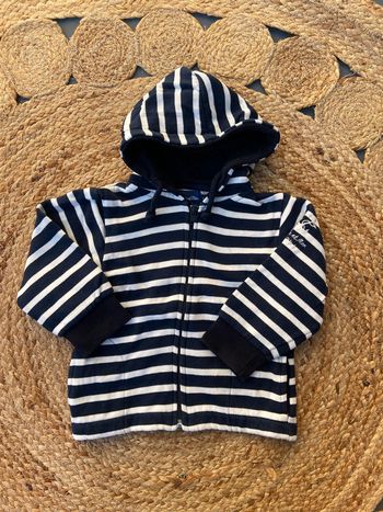 Veste pull zip garçon 24 mois Sable et mer