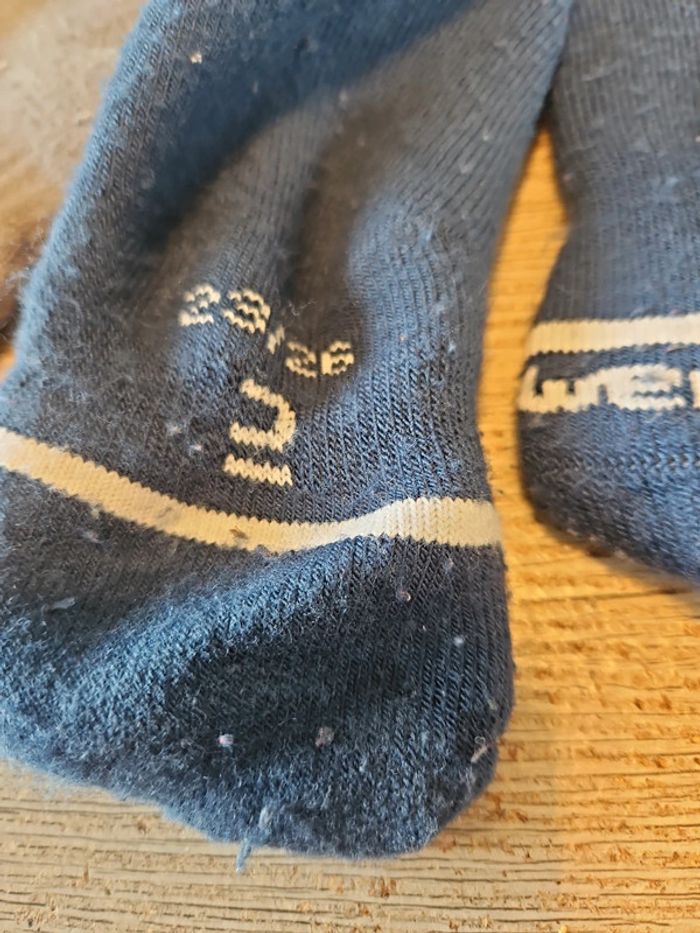 Lot de 3 paires de chaussettes de ski Wed'ze, 2 bleues et 1 grise, pointure 23/26 - photo numéro 4