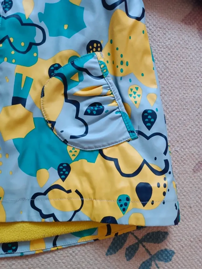 Imperméable polaire bleu jaune vert Vertbaudet 5 ans - photo numéro 7
