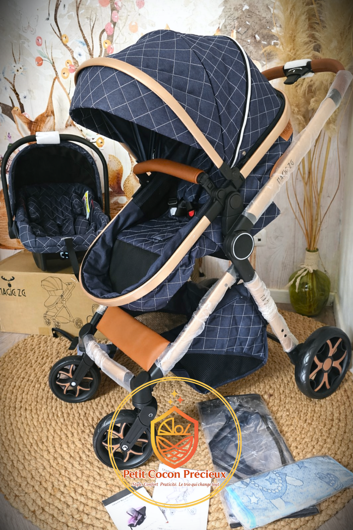 Poussette 3-en-1 Magic ZC bleu / Neuve / Vendeuse déclarée dans la puériculture. - photo numéro 2