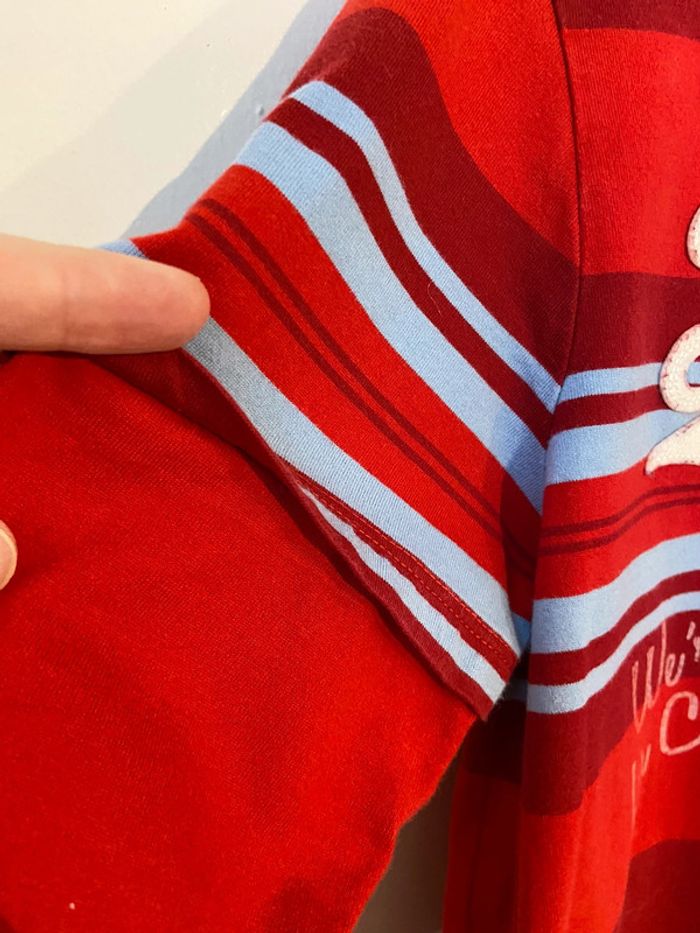 Tee-shirt manches longues rouge Catimini 8 ans - photo numéro 5