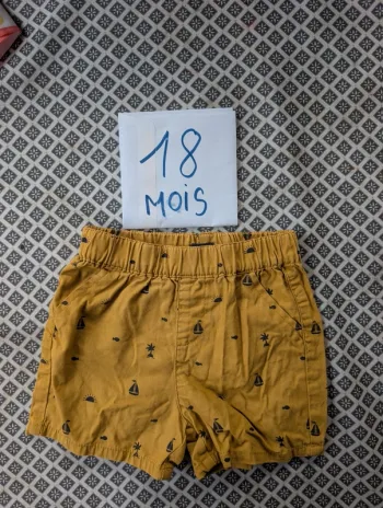 Short bébé garçon 18 mois