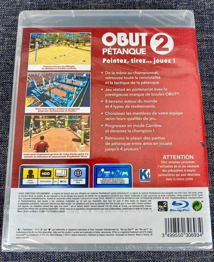 PS3 Obut Pétanque 2 - Jeu Vidéo PlayStation 3 NЕUF sous blister / Sealed Brand New - photo numéro 2