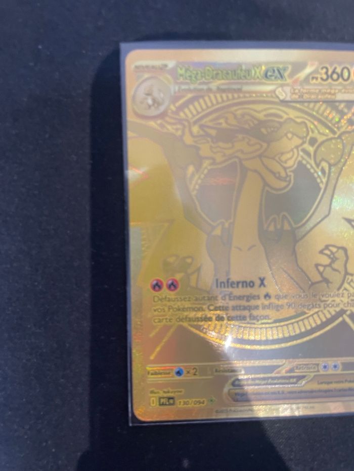 Pokémon Dracaufeu Gold 130/094 Édition ME02 Flammes Fantasmagoriques - photo numéro 2