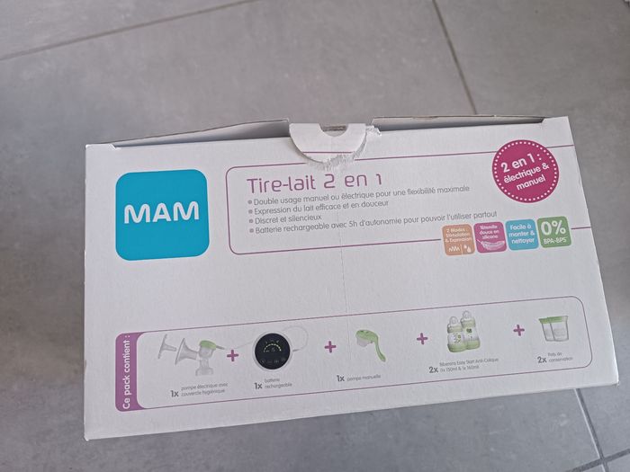 Tire-lait MAM 2 en 1 (électrique & manuel) - photo numéro 2