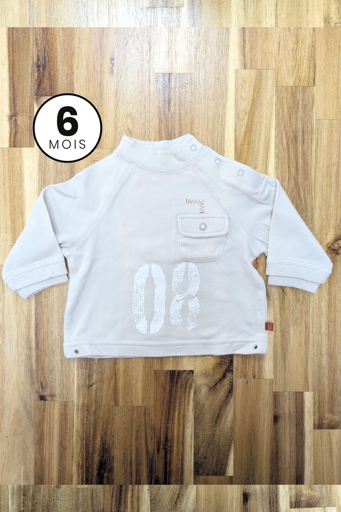 Pull beige avec col - bébé garçon 6 mois