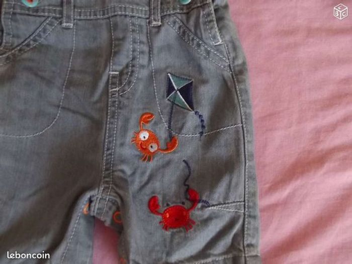 Salopette en jean printemps-été Mixte, T. 6 MOIS - photo numéro 2
