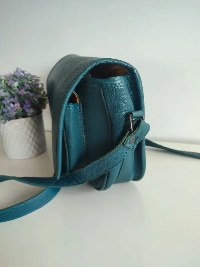 Sac en cuir Le Vagabond💙💚 Paul Marius - photo numéro 4
