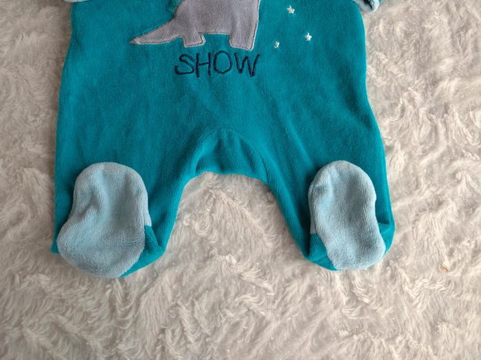 Pyjama grenouillère velours Garçon 1 mois Dino show Dinosaure Kiabi - photo numéro 6