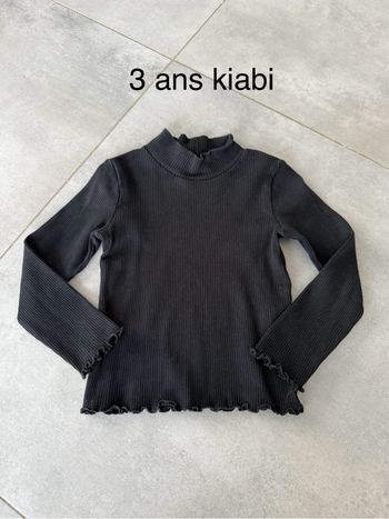 Tee shirt manches longues Kiabi 3 ans coloris noir